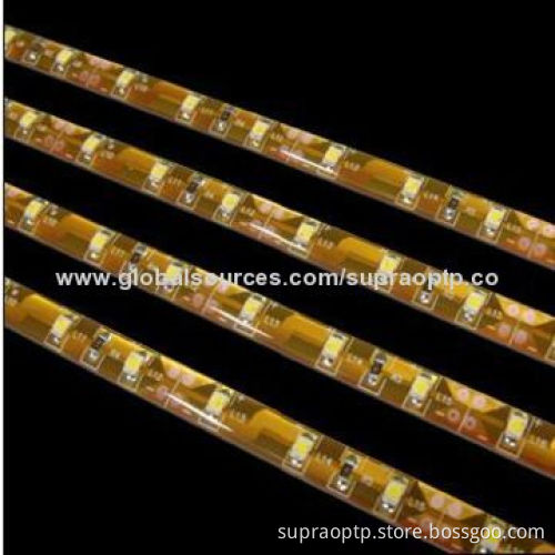 Warm White Color Flexible LED Strip, 30 Pieces of 3528 SMD LEDs/Meter, 120 Degrees Beam Angle